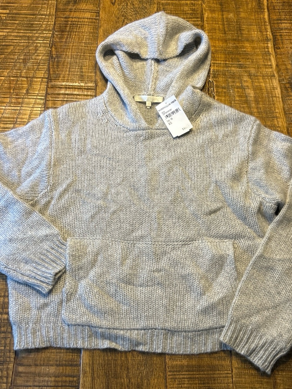 NakedCashmere Heather Gray Knit hooded  Sweater